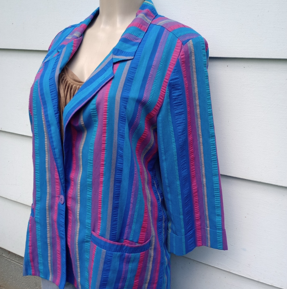 Vintage Striped Blazer